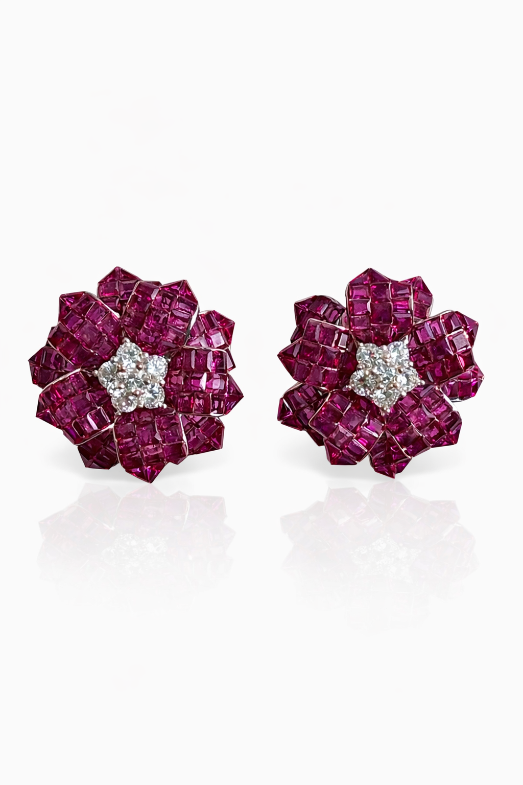 Petal Royale Stud Silver Earrings
