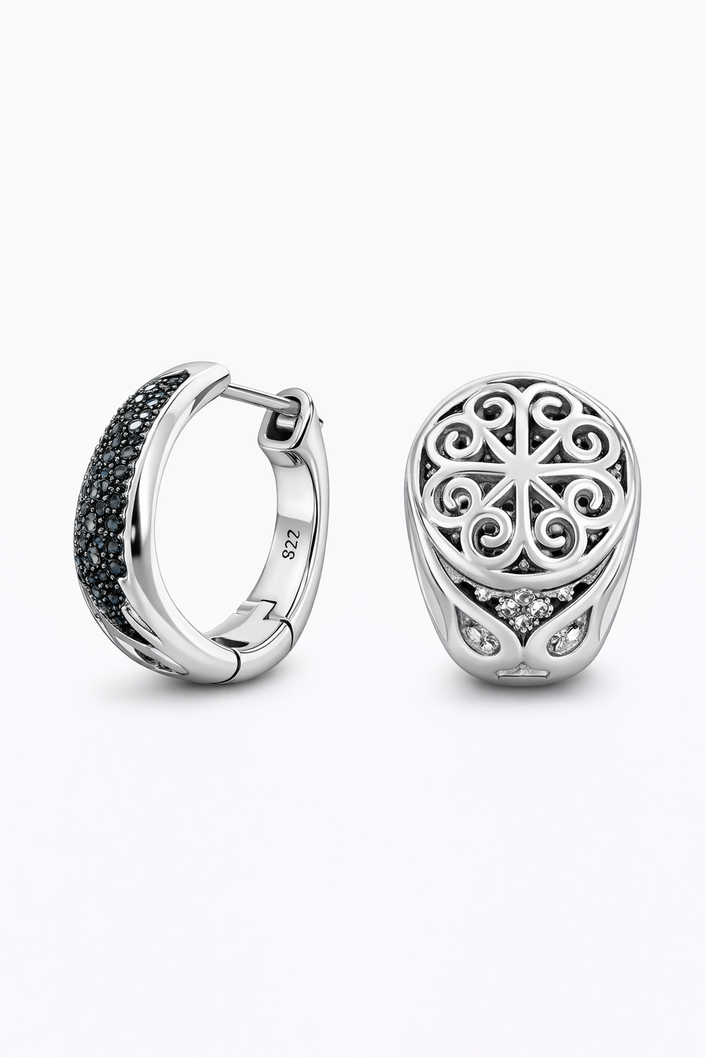 Midnight Stardom Silver Studs