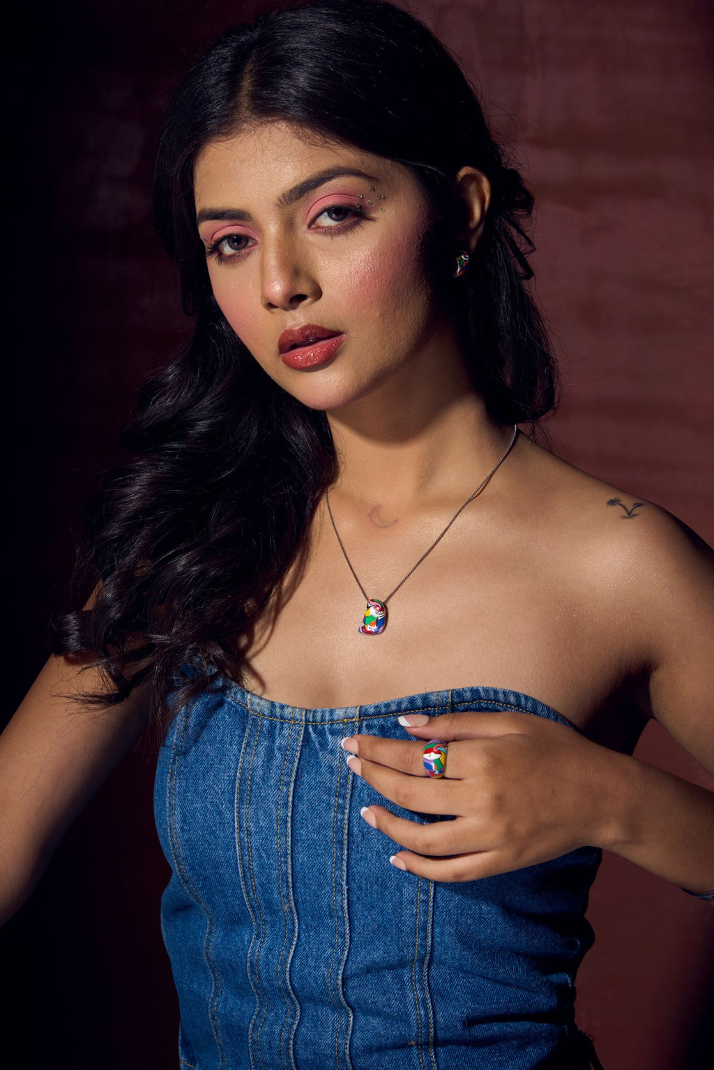 Earing with Pendent Abstract