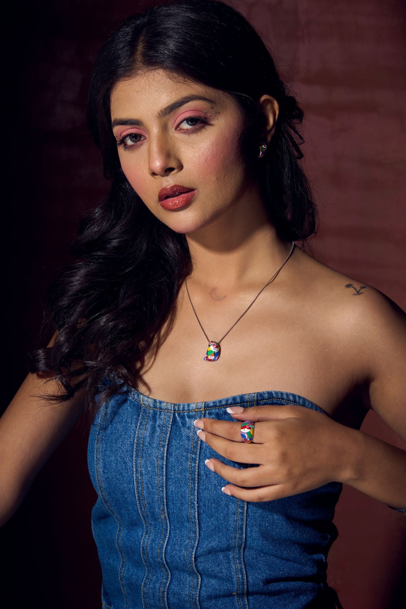 Earing with Pendent Abstract