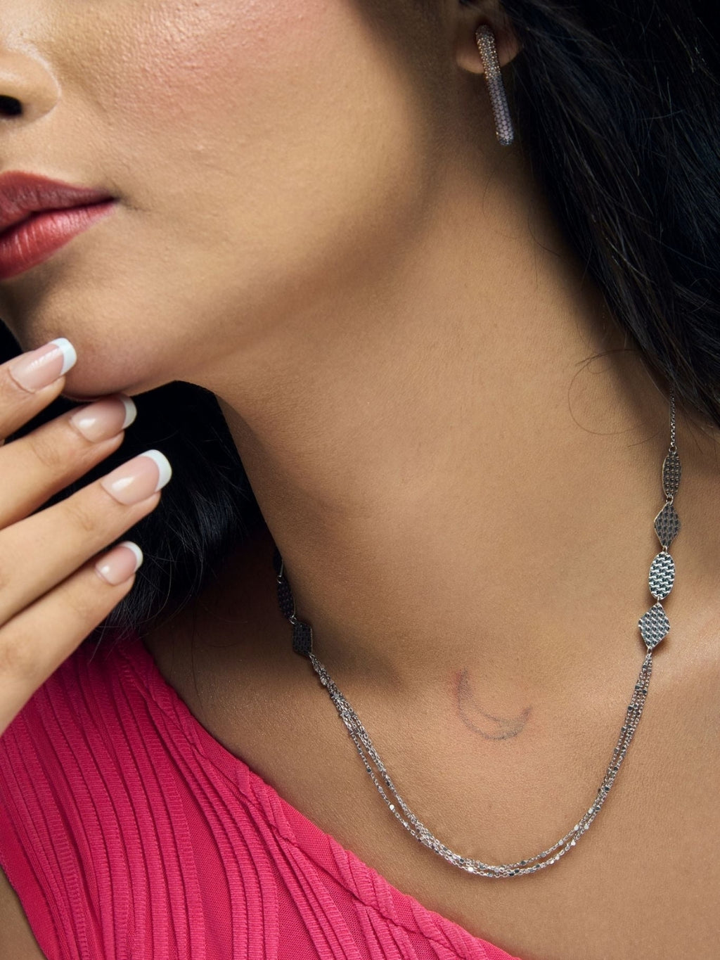 Dual Weave Silver Chain