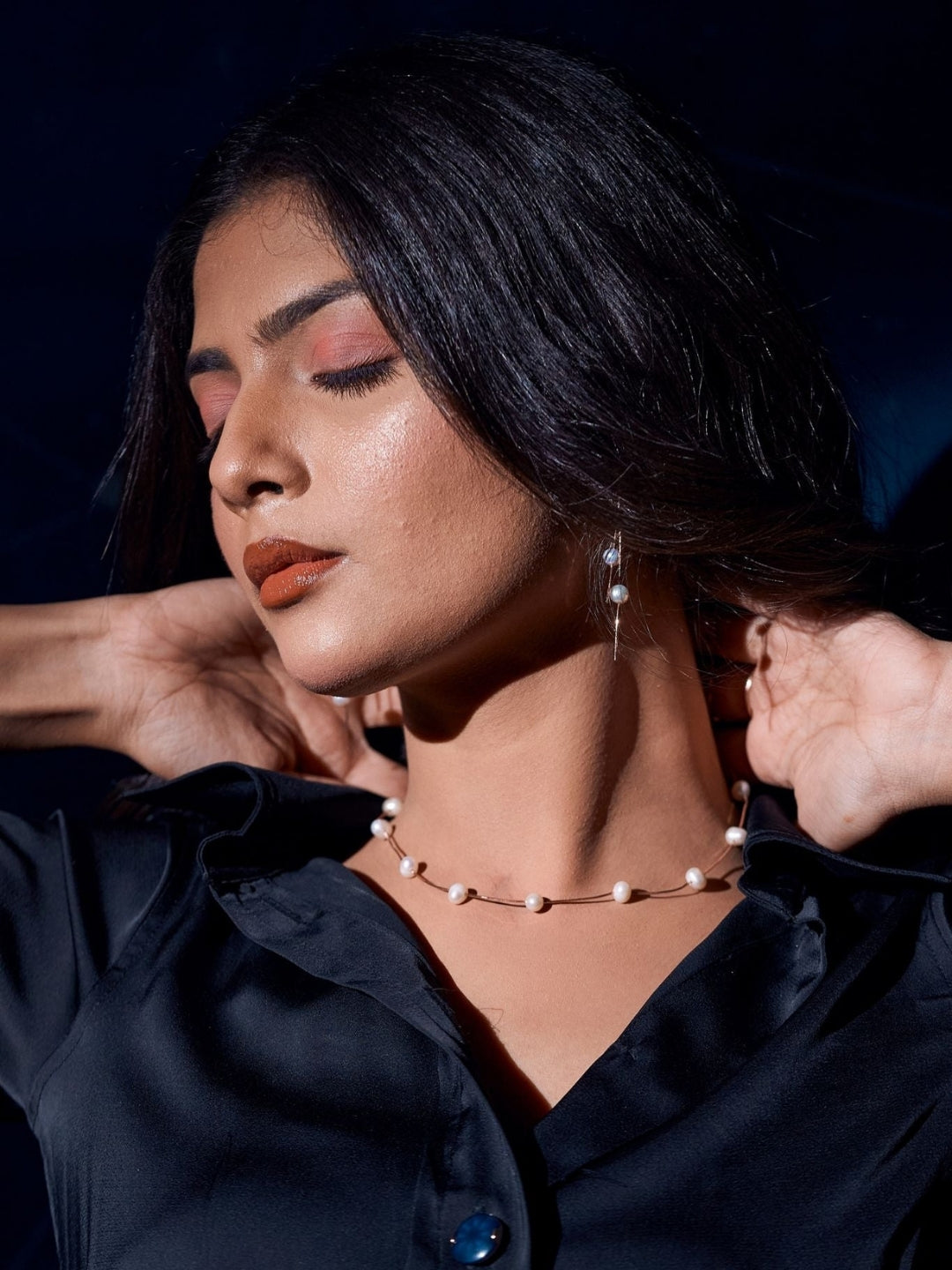 Single Layer Silver Pearl Necklace