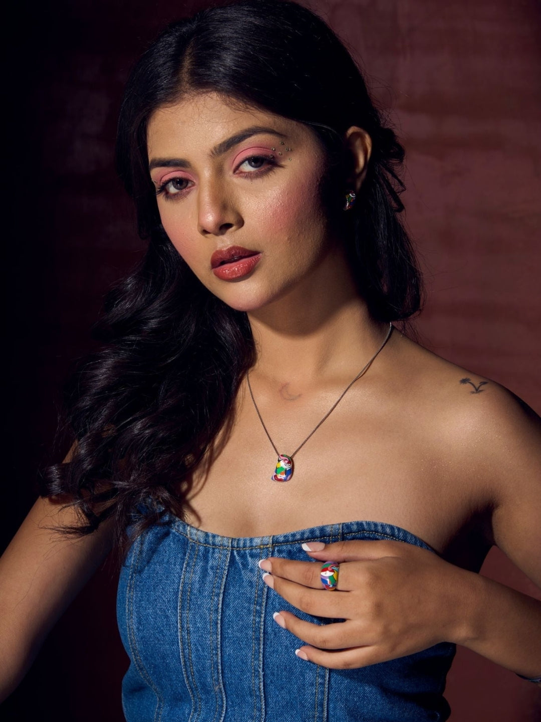 Earing with Pendent Abstract