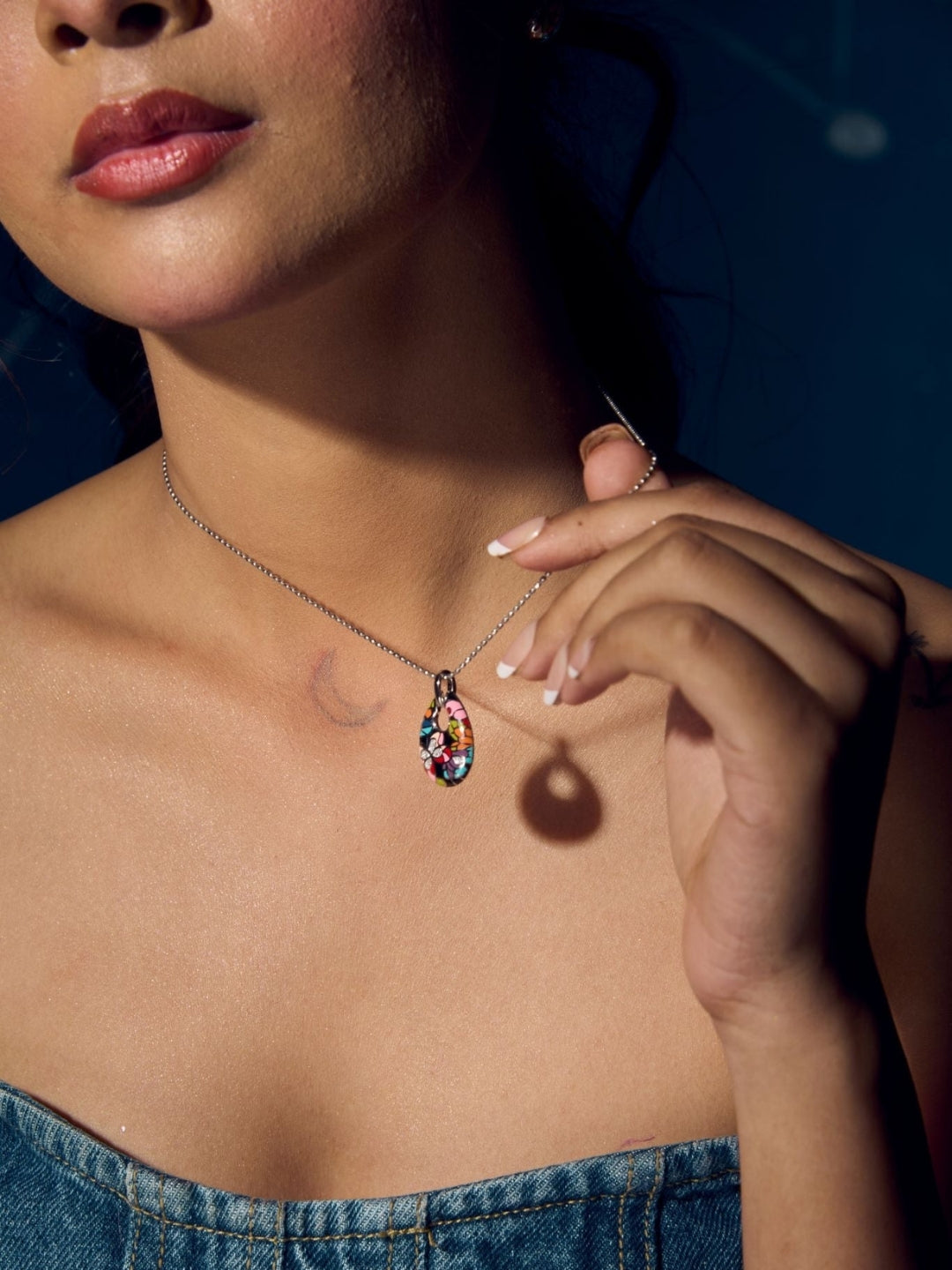 Silver Rainbow Rush (earring with pendent)